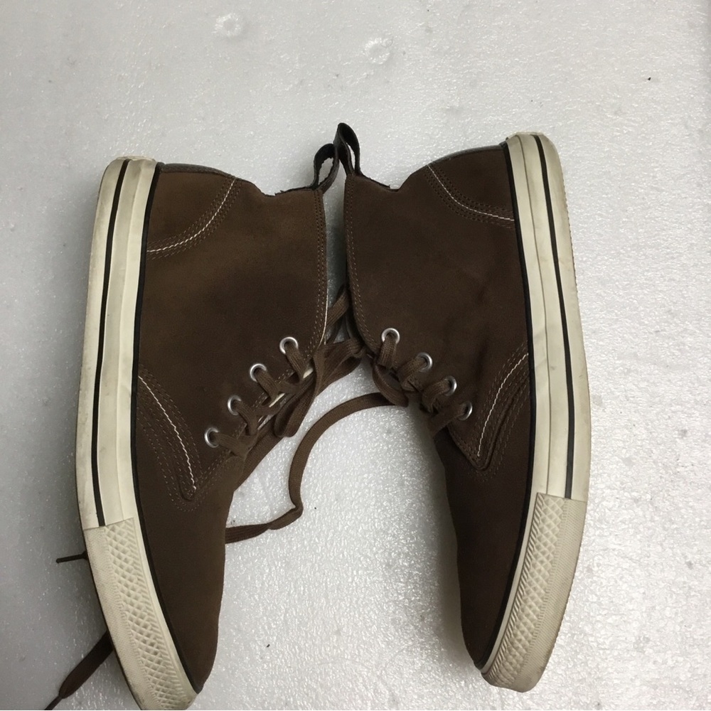 Converse All Star Brown Leather High top Shoes Pinecone 11